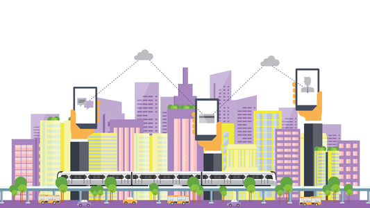 smart city transportation communication - Credit: shutterstock - 375105424