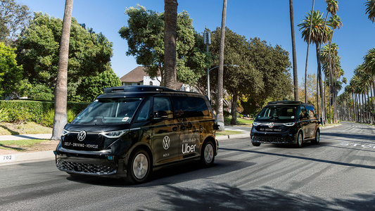 The ID. Buzz AD, the first fully autonomous production vehicle from Volkswagen, is destined for scale up deployment in Europe and the US from 2026.  - Uncredited