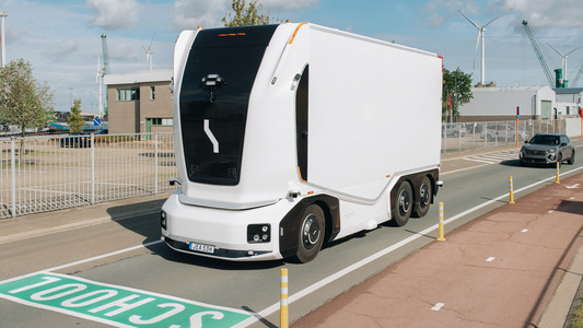Swedish transport tech start-up Einride has operated a fully autonomous heavy-duty truck on a public road in Belgium for the first time. - Uncredited