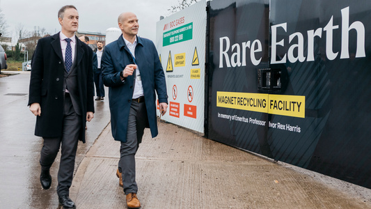 A Birmingham-based rare earth magnet recycling plant aims to reduce the UK’s reliance on imports and cut carbon emissions. - Uncredited