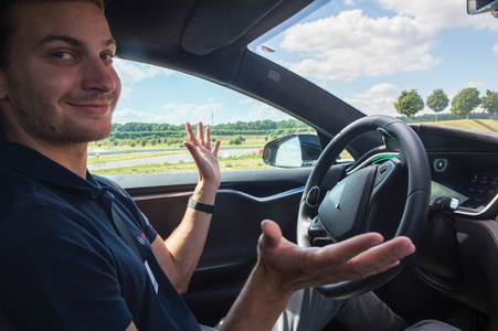Bosch autonomous concept car, driving hands-free